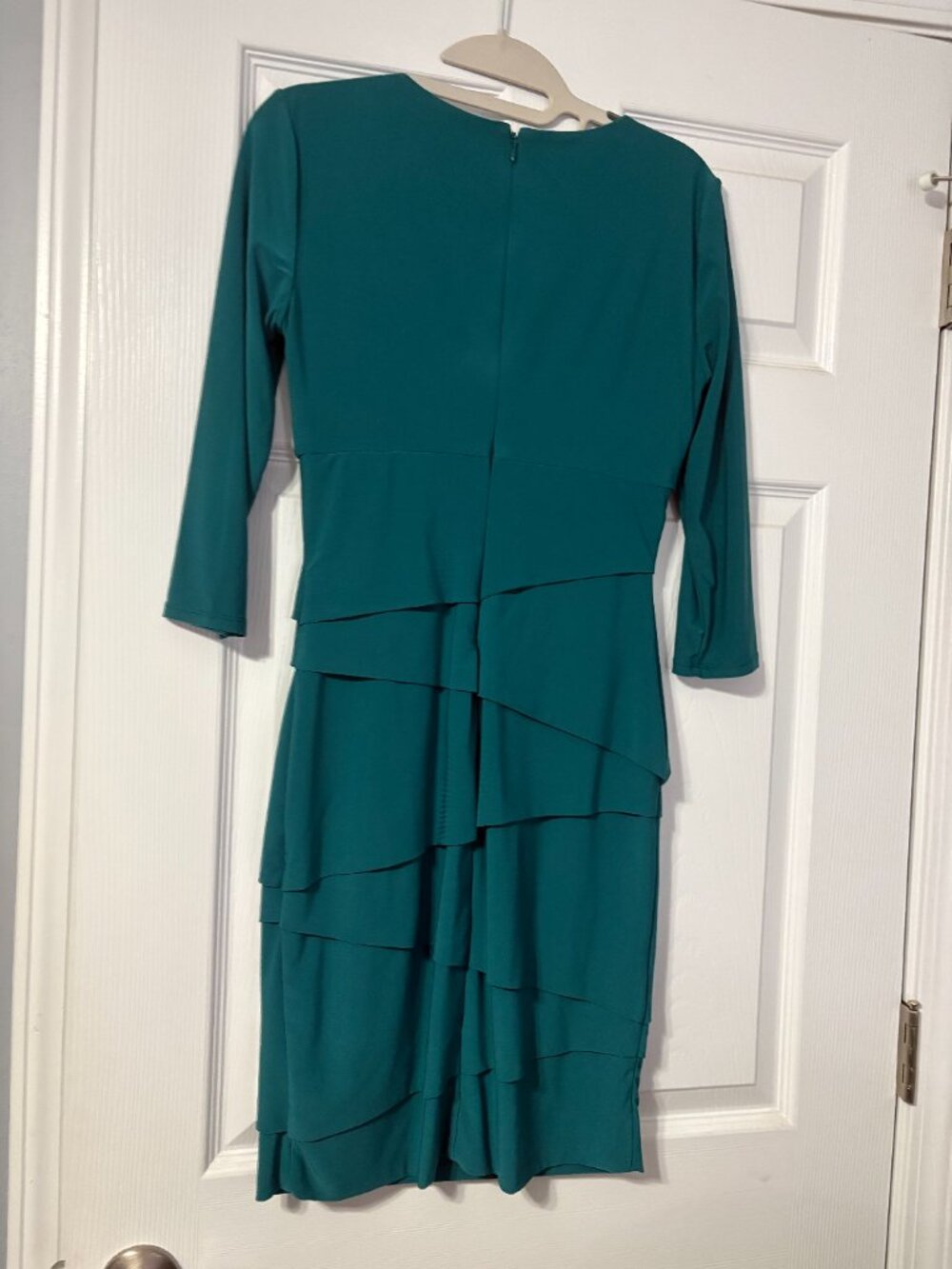 White House Black Market Teal Shapewear Dress - Picture 3 of 5